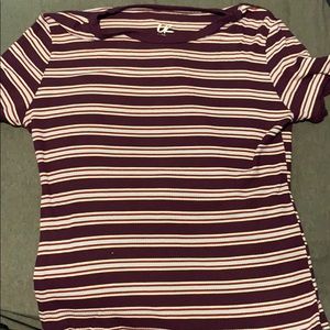 Purple and white shirt